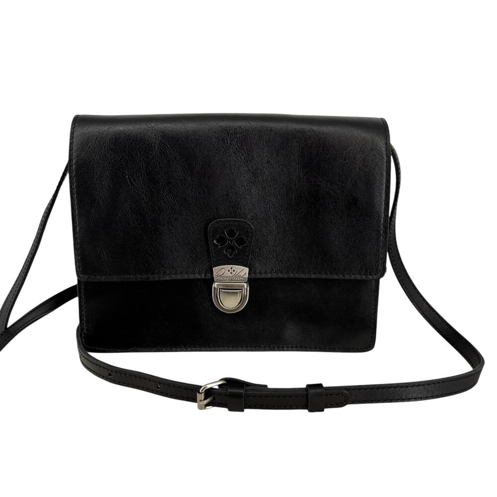 Patricia Nash Lanza Crossbody Organizer Black Leather - Picture 14 of 16
